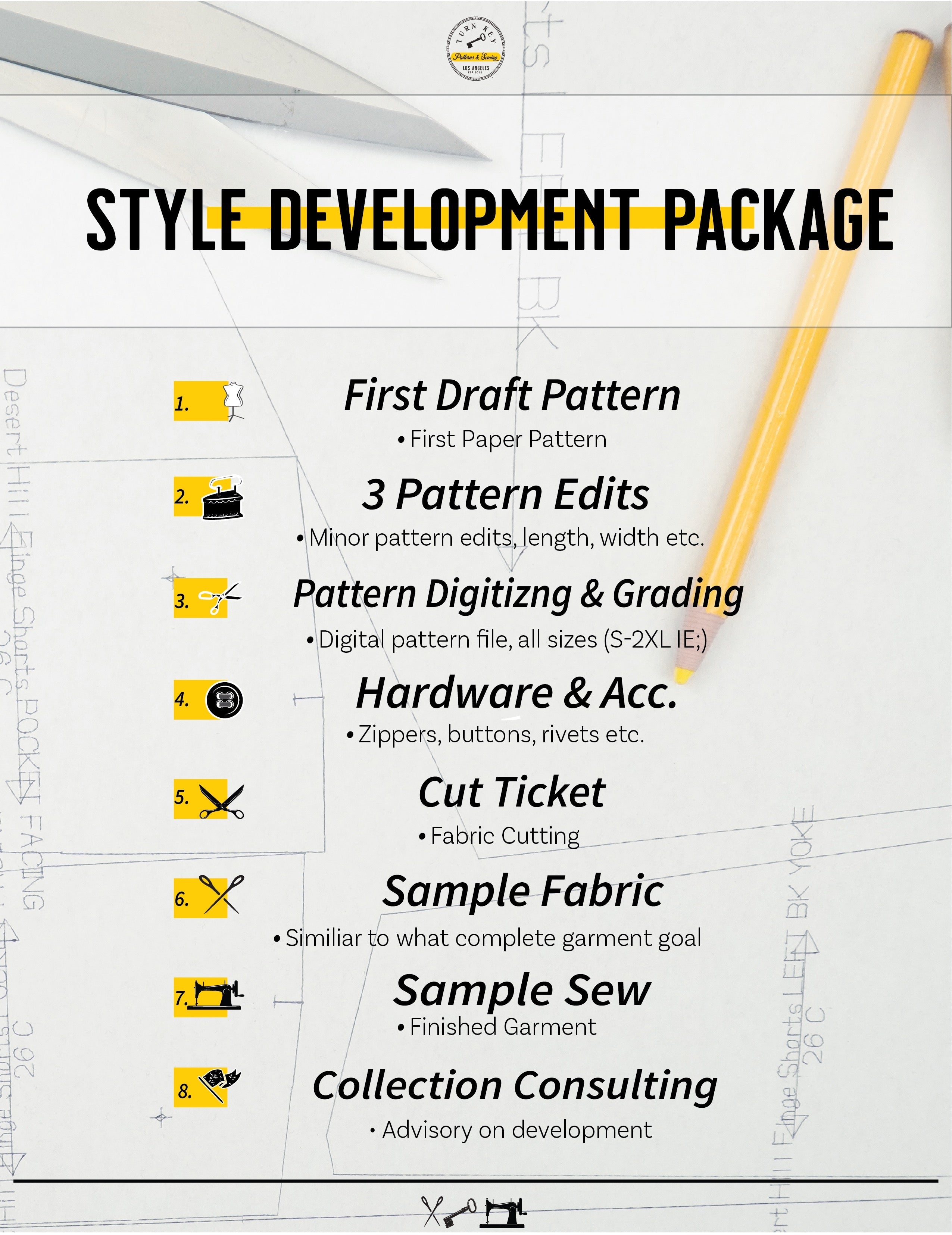 Sample Development Styles Style Development Packages – Turnkey Patterns