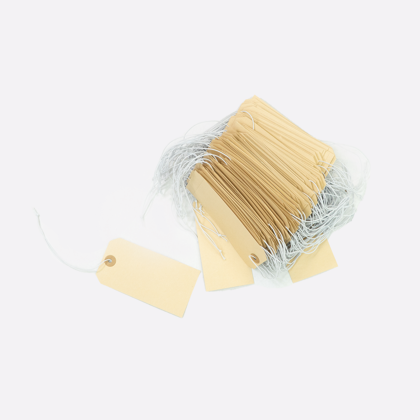 OAKTAG SHIPPING TAGS W/ ELASTIC STRING -120PCS